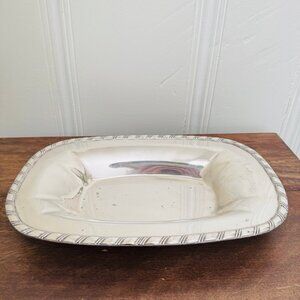Academy Silver On Copper Vintage Tray Serving Platter
